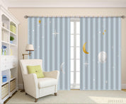 3D Space Planet Star Moon Curtains and Drapes LQH 137- Jess Art Decoration