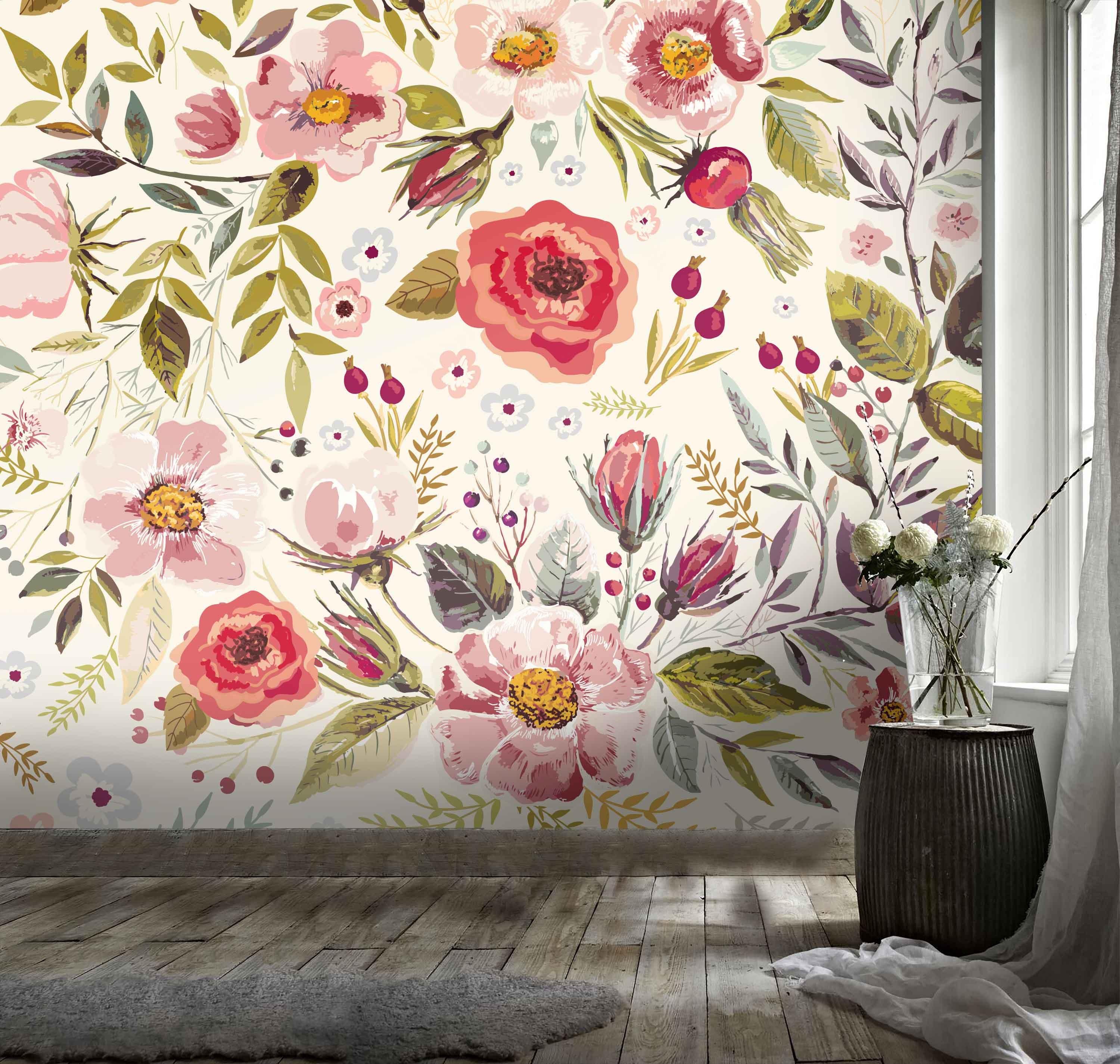 3D Floral Leaves Branch Wall Mural Wallpaper 18- Jess Art Decoration