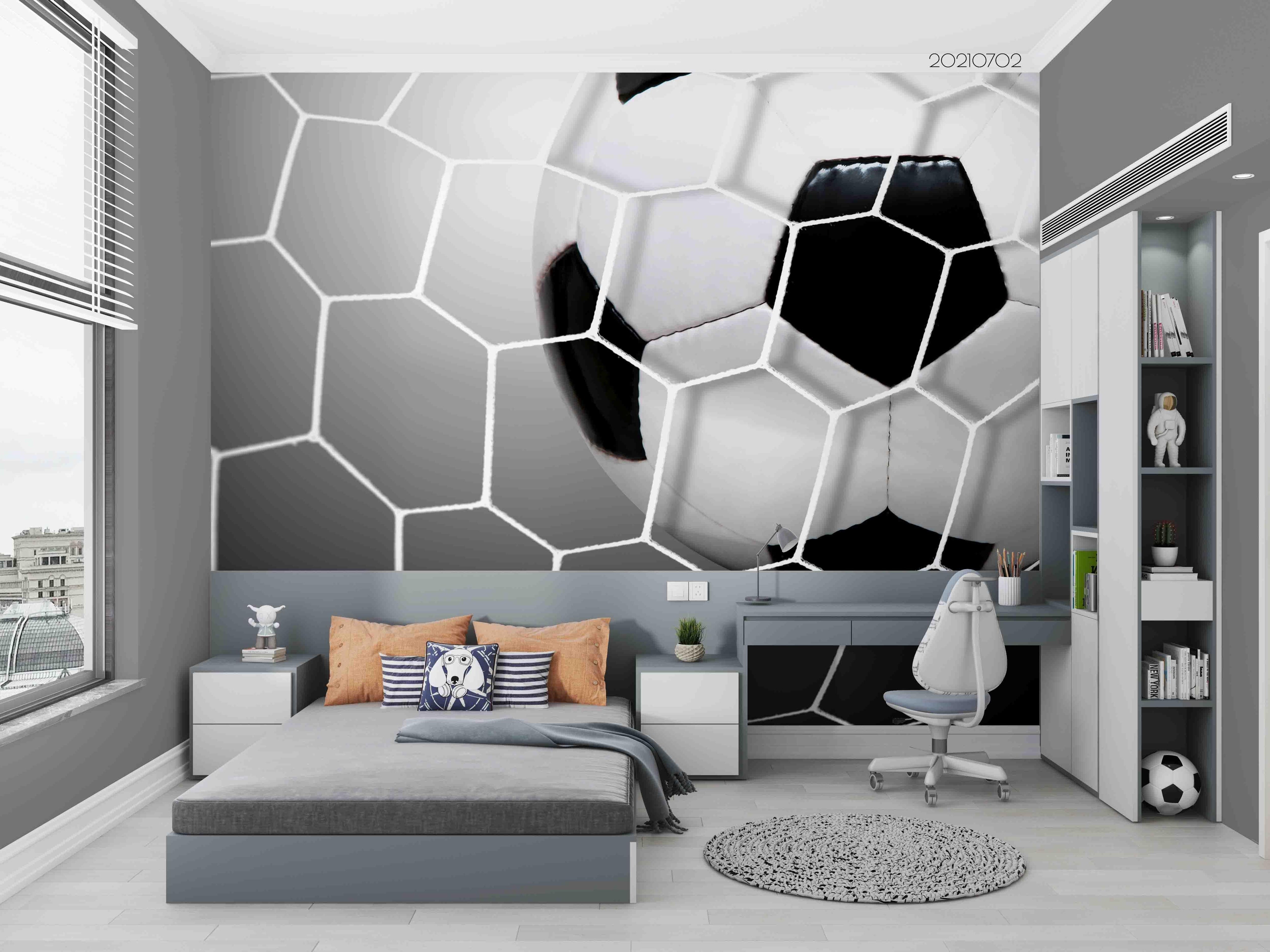3D Football Net Wall Mural Wallpaper LQH 261- Jess Art Decoration