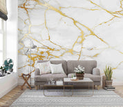 3D Jazz White Gilt Marble Texture Wall Mural Wallpaper GD 2804- Jess Art Decoration