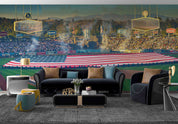 3D Dodger Stadium Los Angeles USA Wall Mural Wallpaper GD 1515- Jess Art Decoration