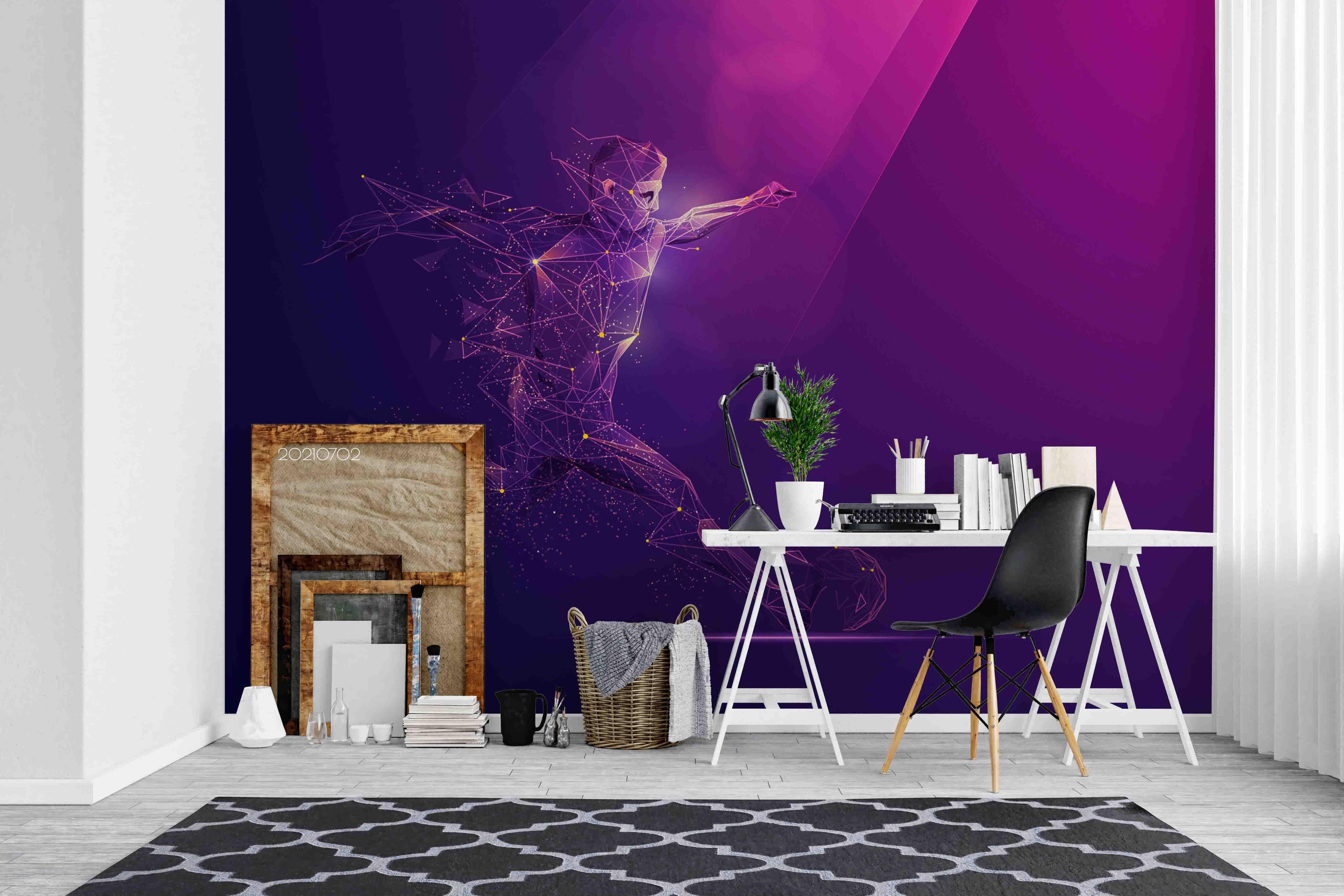 3D Abstract Football Sport Wall Mural Wallpaper LQH 274- Jess Art Decoration