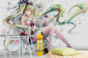 3D Butterfly Anime Girl butterfly anime girl mural wall mural wallpaper for teen room - view 4