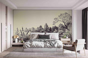3D Pond Reed Tree Scenery Wall Mural Wallpaper GD 3157- Jess Art Decoration