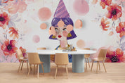 3D Watercolor Flower Girl Wall Mural Wallpaper 17- Jess Art Decoration