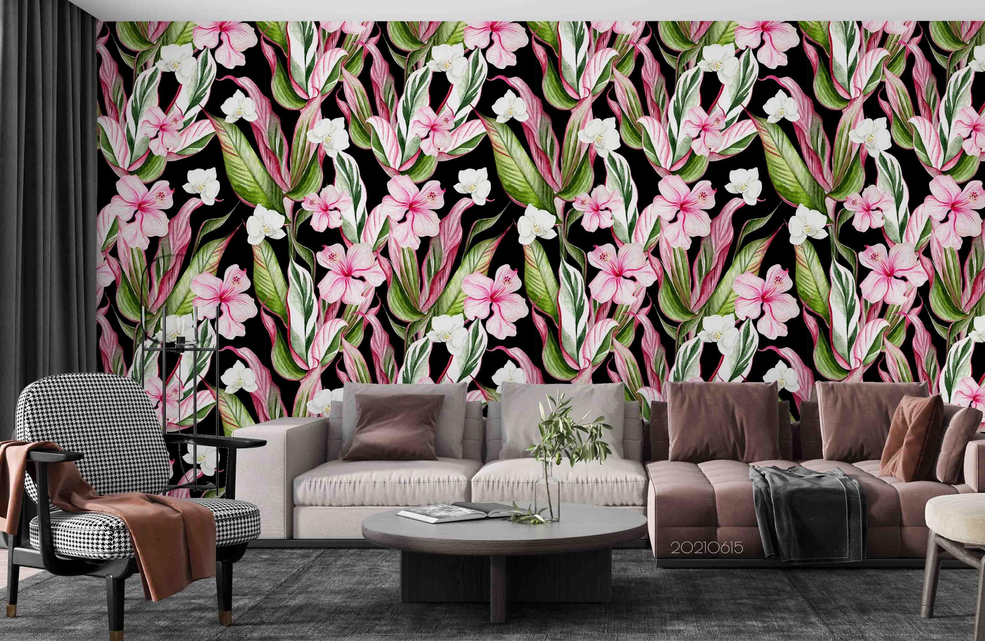 3D Wintage Floral Pattern Seamless Wall Mural Wallpaper SWW2452- Jess Art Decoration