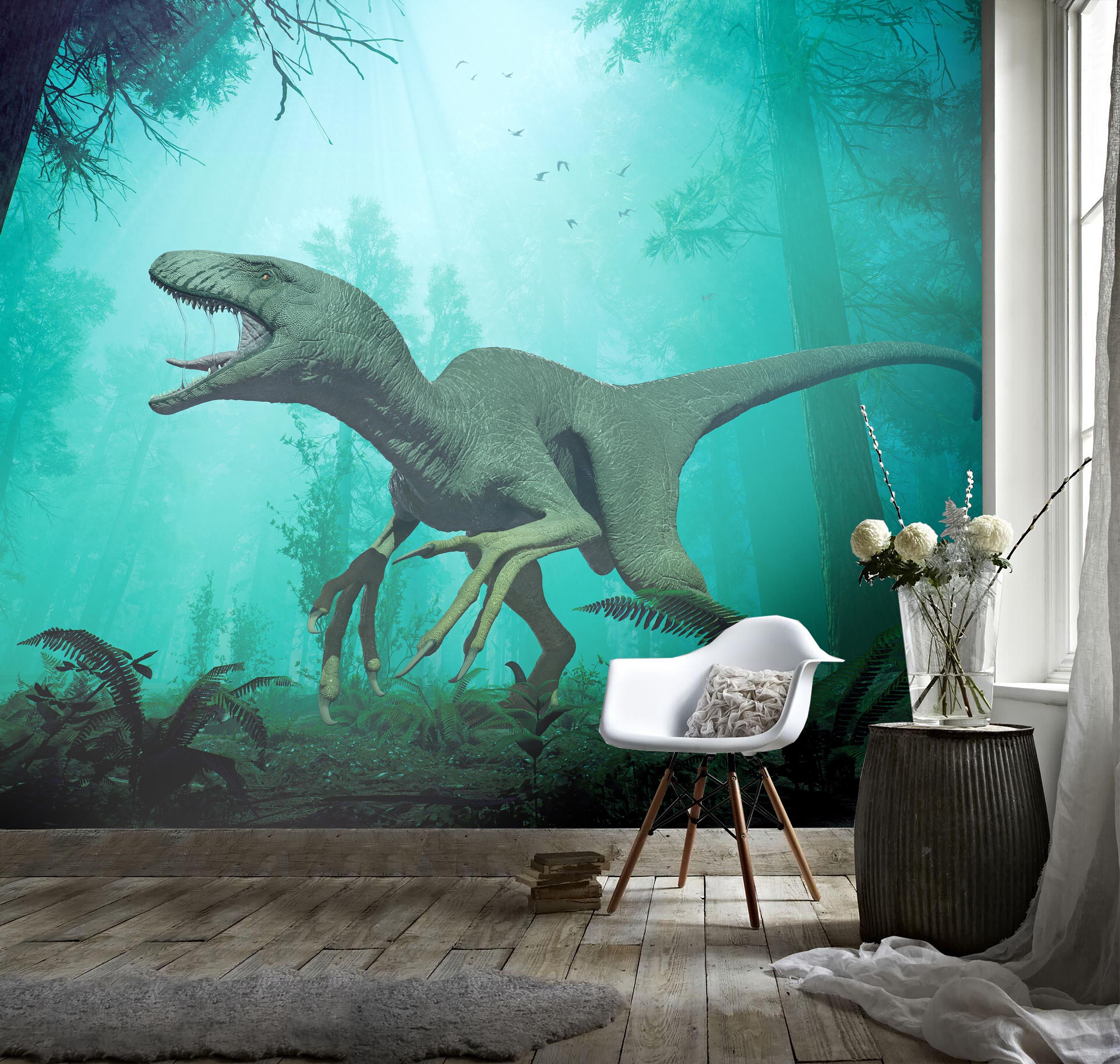 3D Dinosaur Forest Wall Mural Wallpaper 34- Jess Art Decoration
