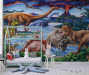 3D Dinosaur Jurassic Park Wall Mural Wallpaper LQH 408- Jess Art Decoration