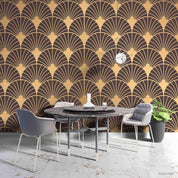 3D Abstract Gold Line Geometry Art Wall Mural Wallpaper 29 LQH- Jess Art Decoration