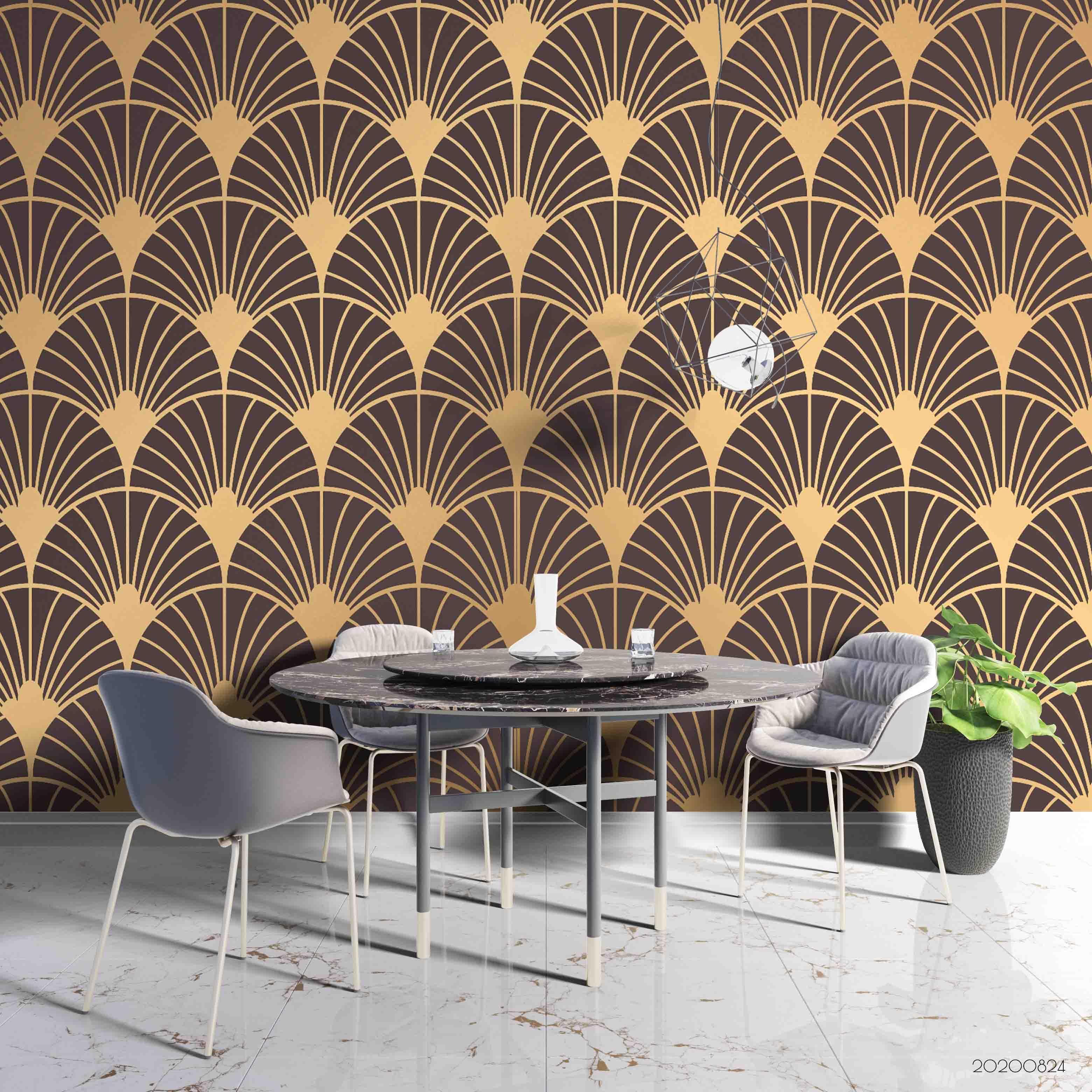 3D Abstract Gold Line Geometry Art Wall Mural Wallpaper 29 LQH- Jess Art Decoration