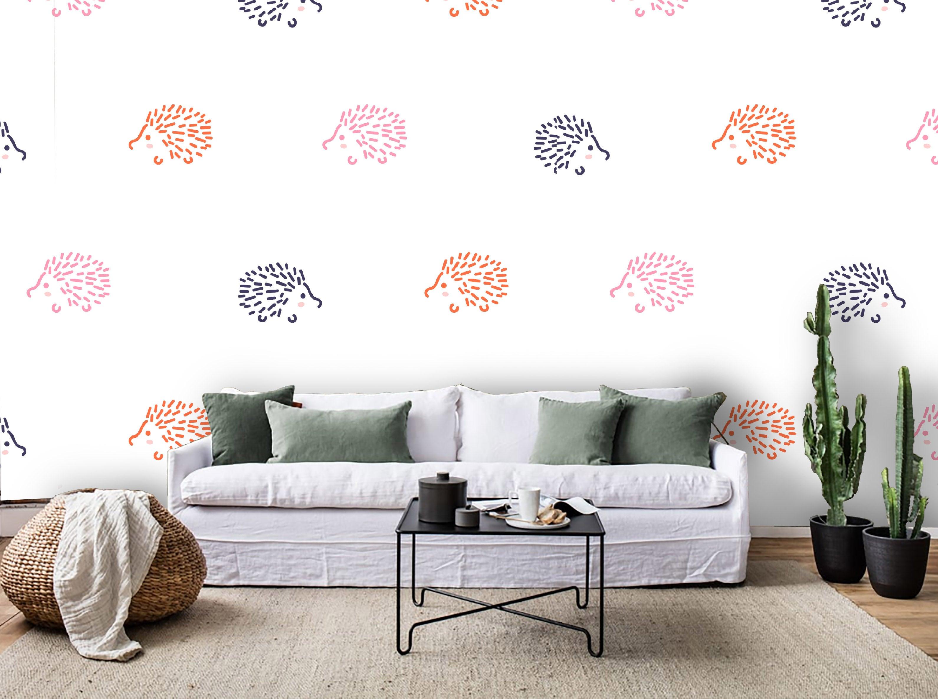 3D Colorful Hedgehog Pattern  Wall Mural Wallpaper 95- Jess Art Decoration