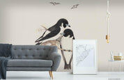 3D Watercolor Animal Swallow Branch Wall Mural Wallpaper LQH 249- Jess Art Decoration