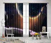 3D Space Planet Meteorite Curtains and Drapes LQH 36- Jess Art Decoration