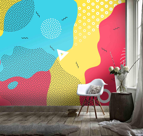 3D Abstract Color Geometric Pattern Wall Mural Wallpaper 31- Jess Art Decoration