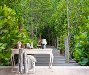 3D Wooden Walkway Forest Wall Mural Wallpaper 84- Jess Art Decoration