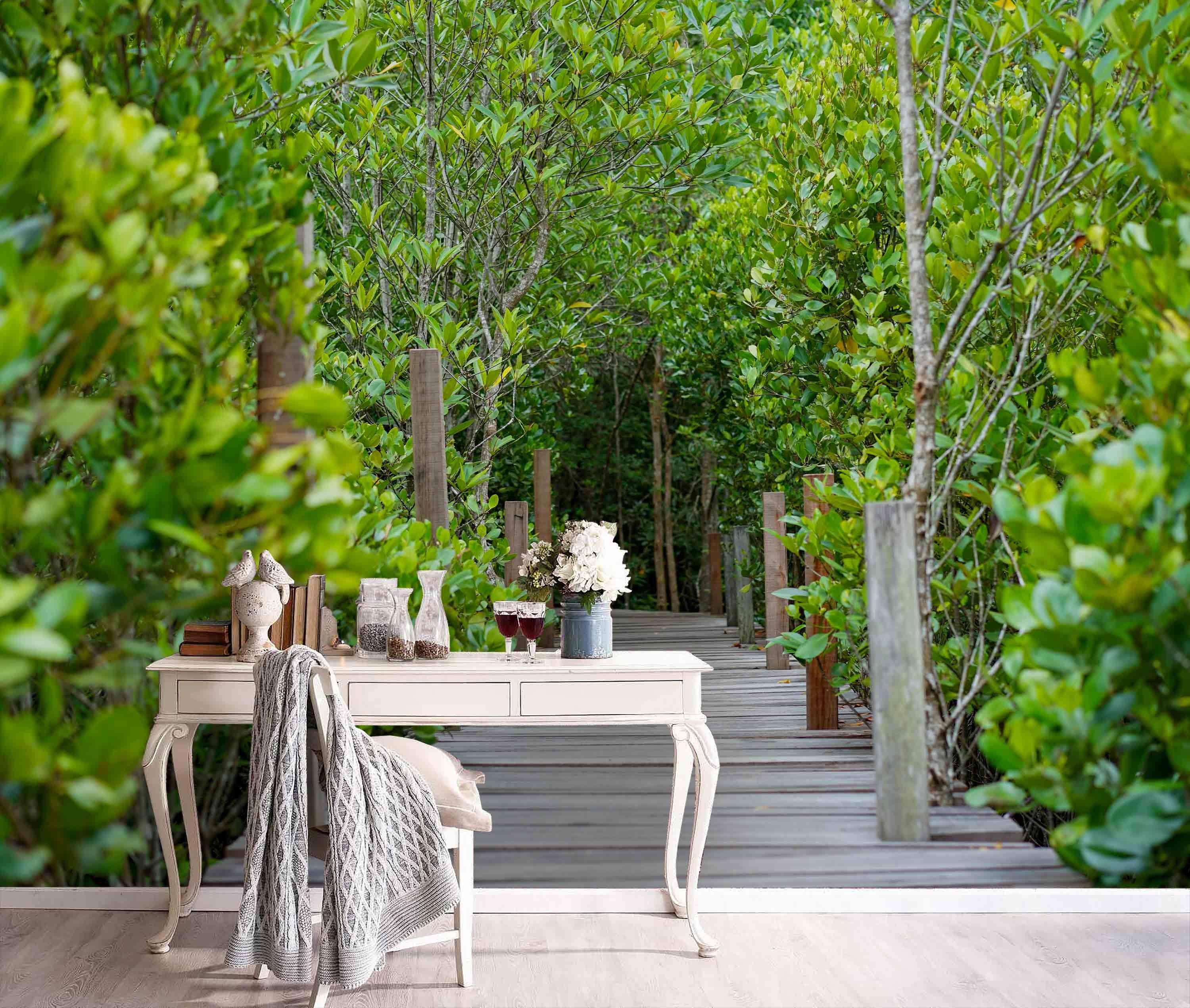 3D Wooden Walkway Forest Wall Mural Wallpaper 84- Jess Art Decoration