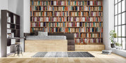 3D Library Bookshelf Wall Mural Wallpaper sww 246- Jess Art Decoration