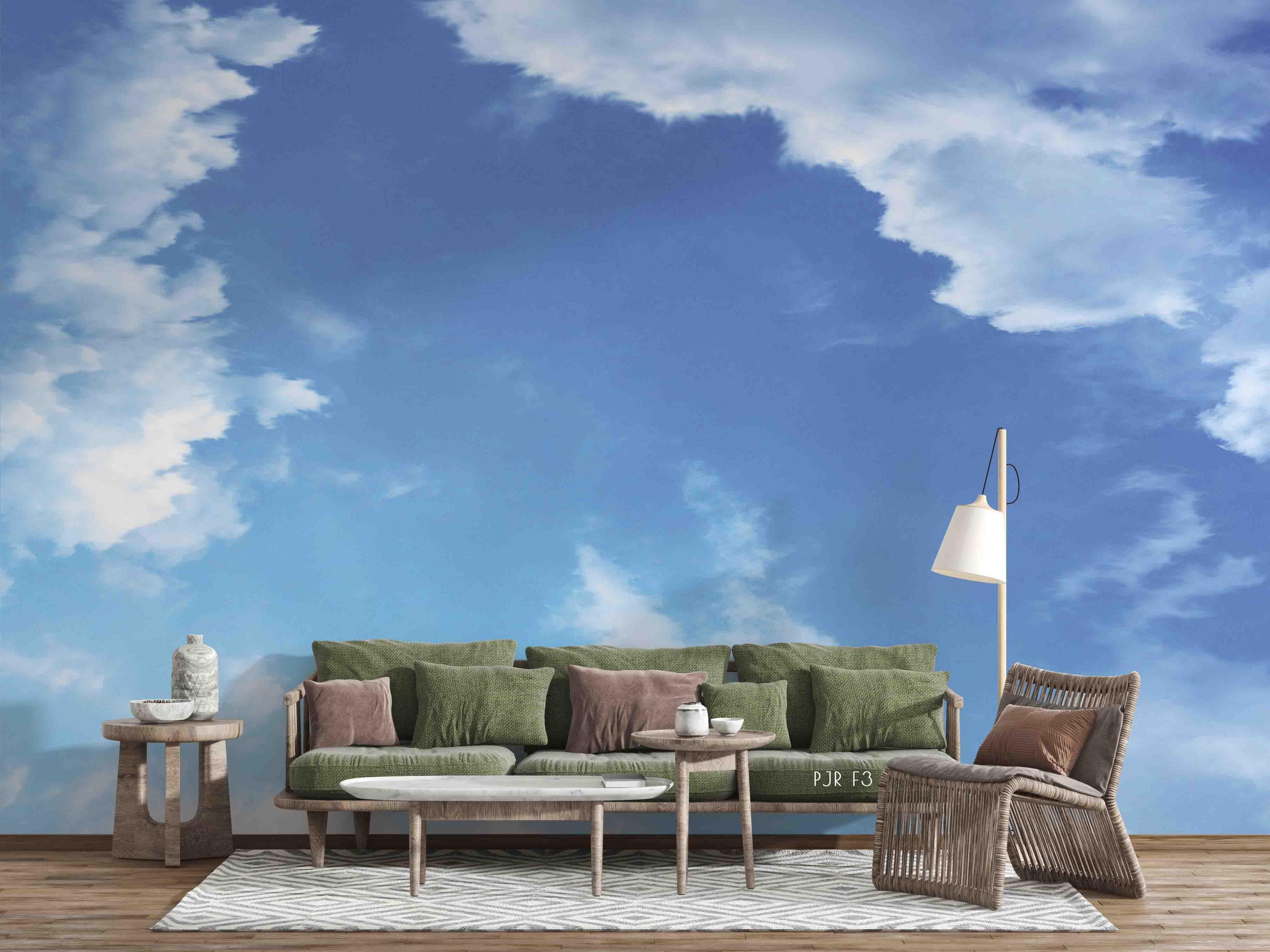 3D Blue Sky Cloud Scenery Wall Mural Wallpaper LXL 119- Jess Art Decoration