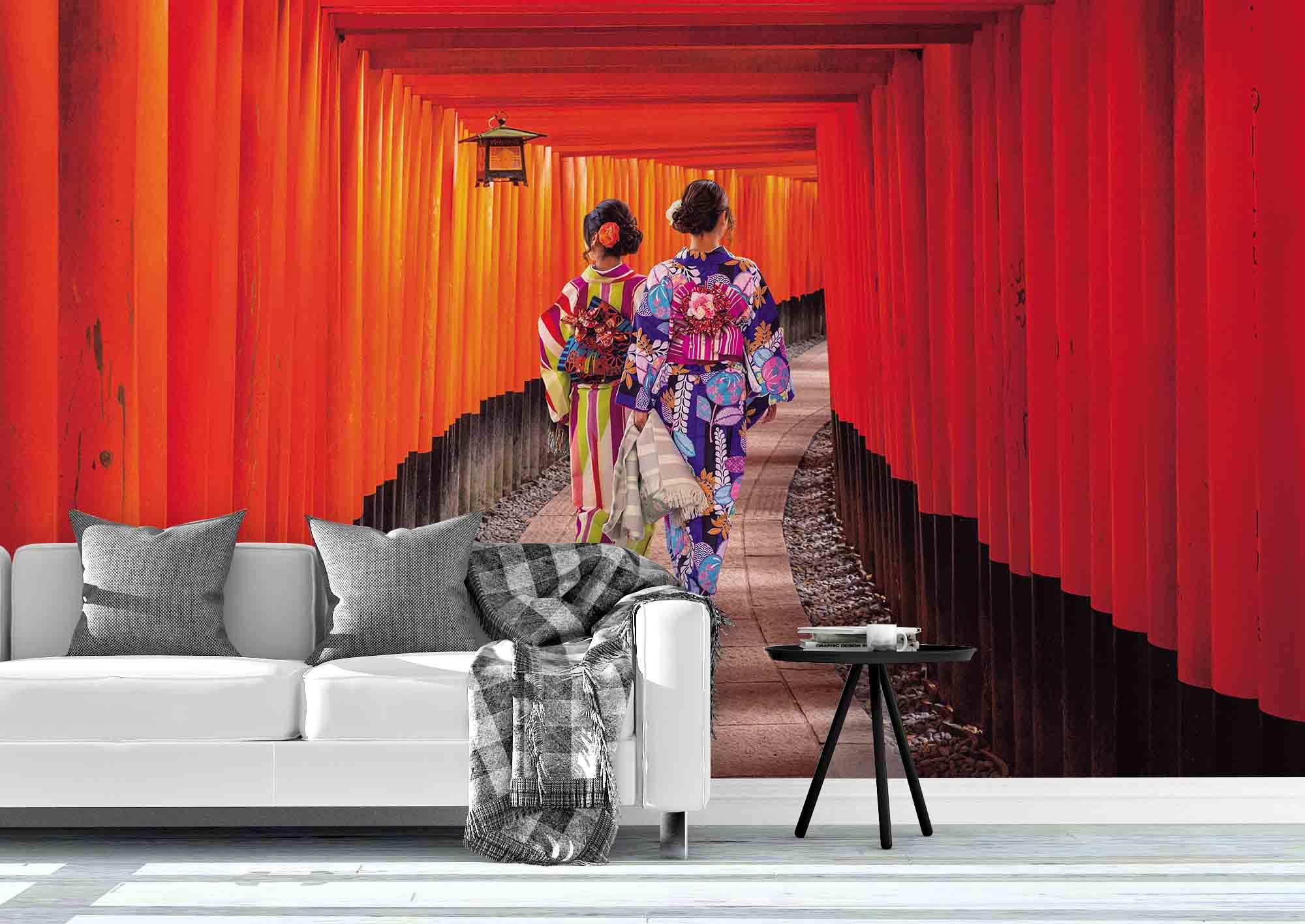 3D Japan Kimono Corridor Wall Mural Wallpaper 169- Jess Art Decoration