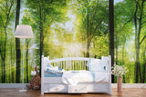 3D green forest sunshine weave wall mural wallpaper 55- Jess Art Decoration