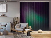 3D Abstract Starry Sky Purple Green Curtains and Drapes GD 2727- Jess Art Decoration