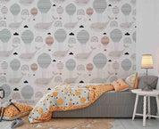 3D Cartoon Hot Air Balloon Dolphin Rainbow Wall Mural Wallpaper LQH 56- Jess Art Decoration