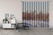 3D Snow Field Grass Plant Curtains and Drapes GD 4578- Jess Art Decoration