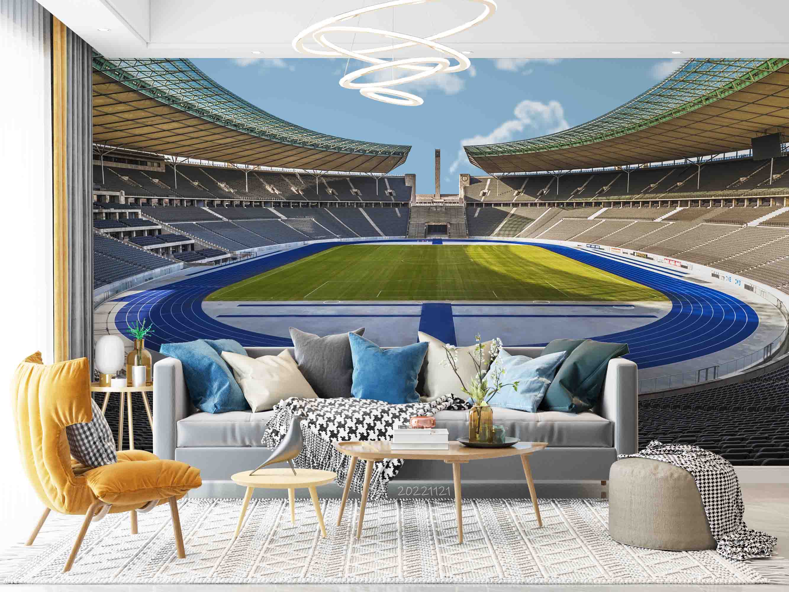3D Germany Olympic Stadium Wall Mural Wallpaper GD 253- Jess Art Decoration