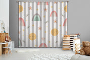 3D Cartoon Sun Rainbow Curtains and Drapes LQH 107- Jess Art Decoration