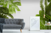 3D Tropical Green Leaf Wall Mural Wallpaper LQH 261- Jess Art Decoration