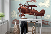 3D Cartoon Aircraft  Wall Mural Wallpaper 63- Jess Art Decoration