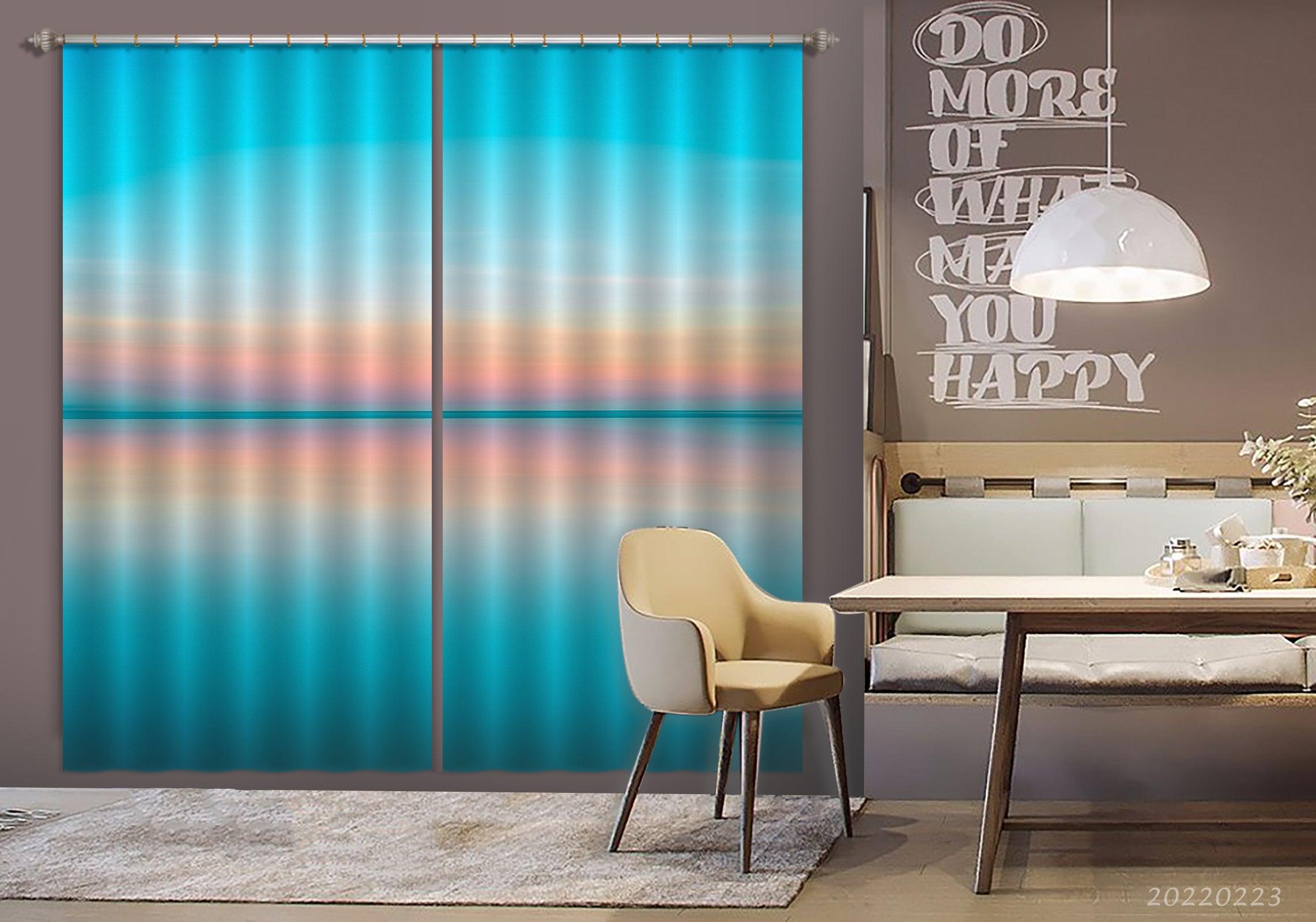 3D Abstract Macaron Color Pattern Curtains and Drapes GD 2359- Jess Art Decoration