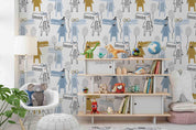 3D Cartoon Animal Crocodile Wall Mural Wallpaper LQH 112- Jess Art Decoration