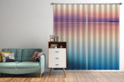 3D Abstract Ocean Skyline Pink Curtains and Drapes GD 2831- Jess Art Decoration