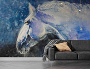 Steed Avatar Watercolor Contemporary Wallpaper contemporary street art wall mural for creative room or feature wall - view 4