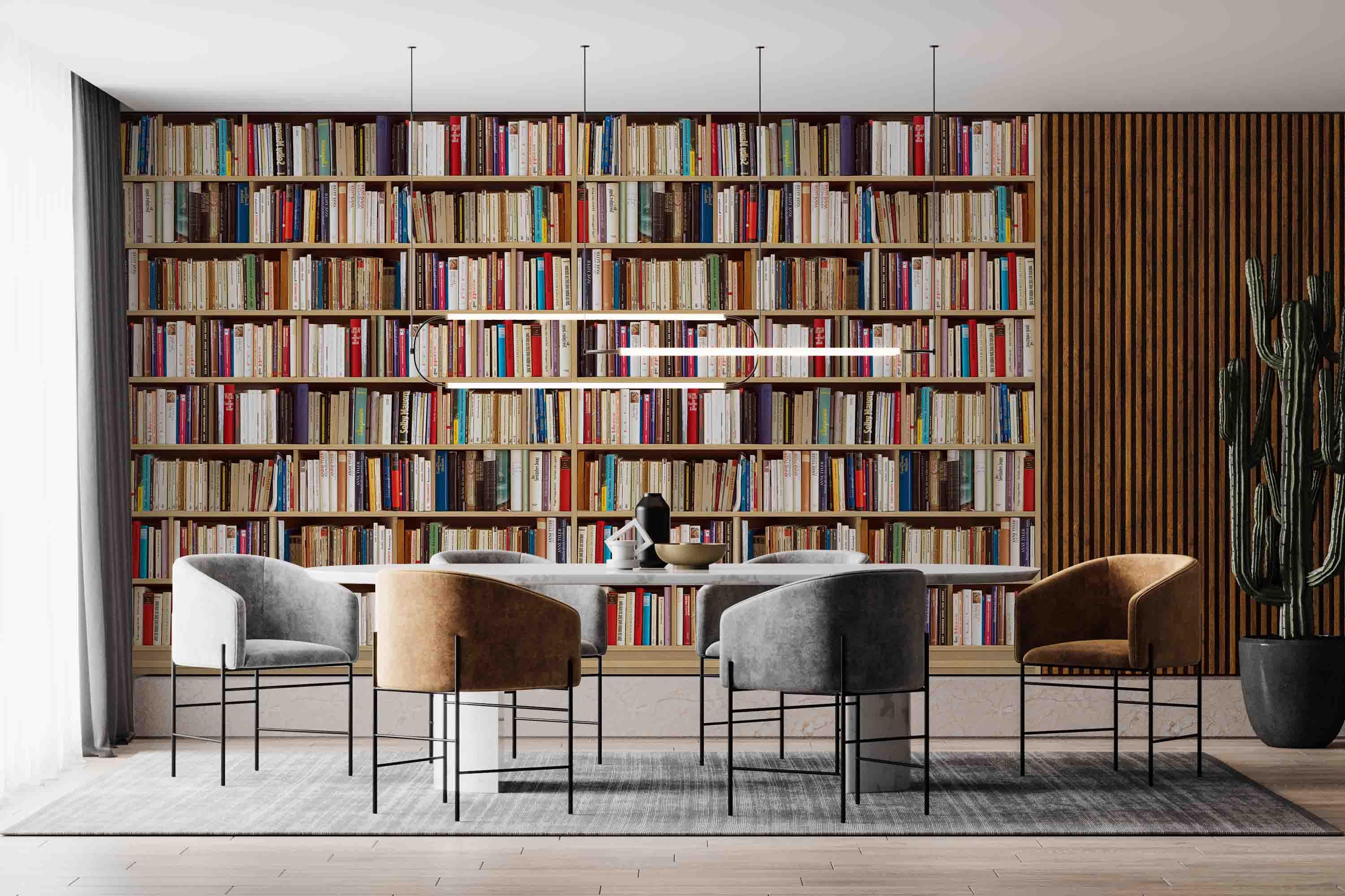 3D Library Bookshelf Wall Mural Wallpaper LQH 295- Jess Art Decoration