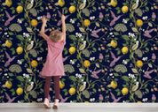 3D Vintage Plant Leaf Floral Lemon Bird Wall Mural Wallpaper GD 677- Jess Art Decoration