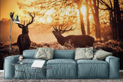 3D Elk Forest Tree Wall Mural Wallpaper 46- Jess Art Decoration
