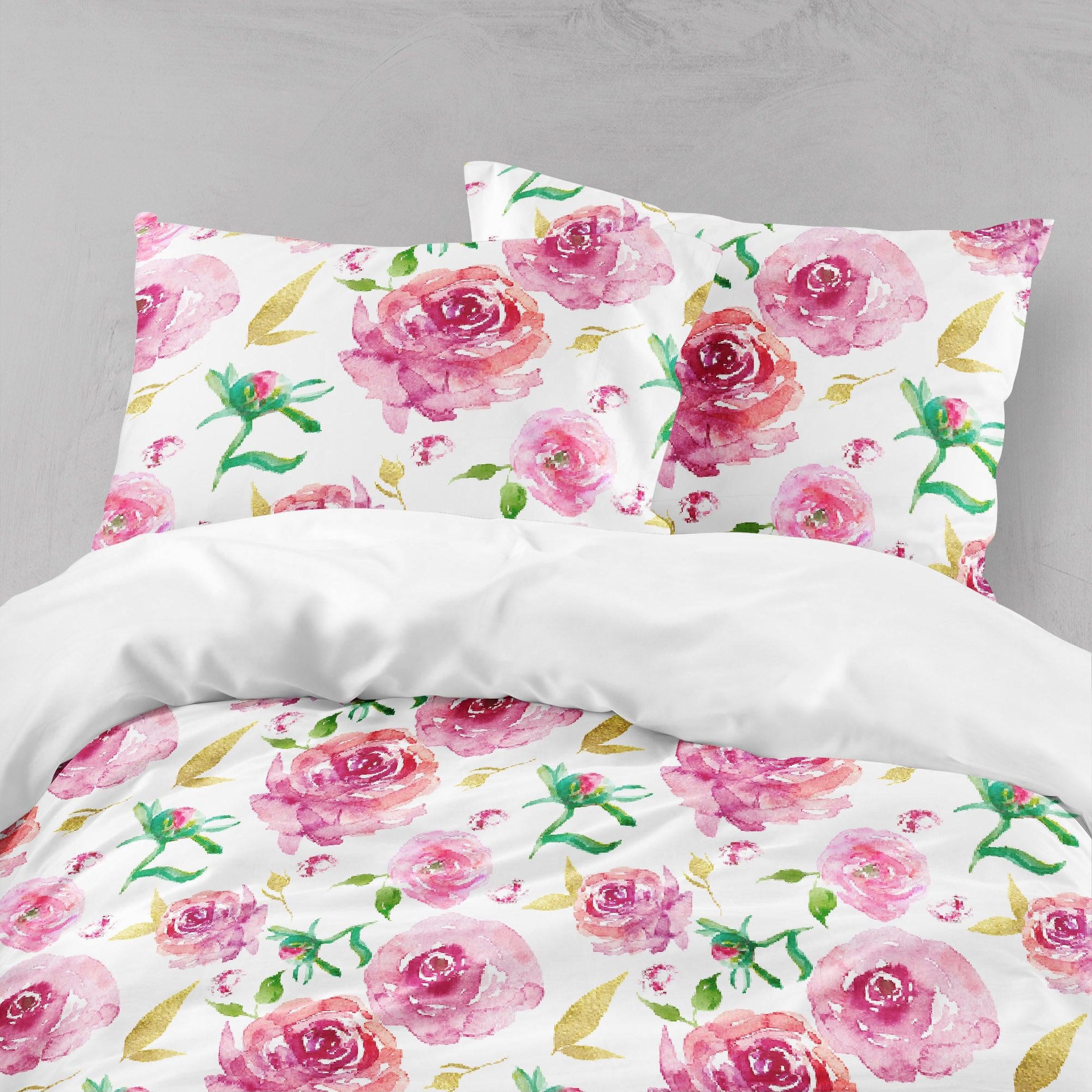 3D Red Flowers Quilt Cover Set Bedding Set Pillowcases 137- Jess Art Decoration