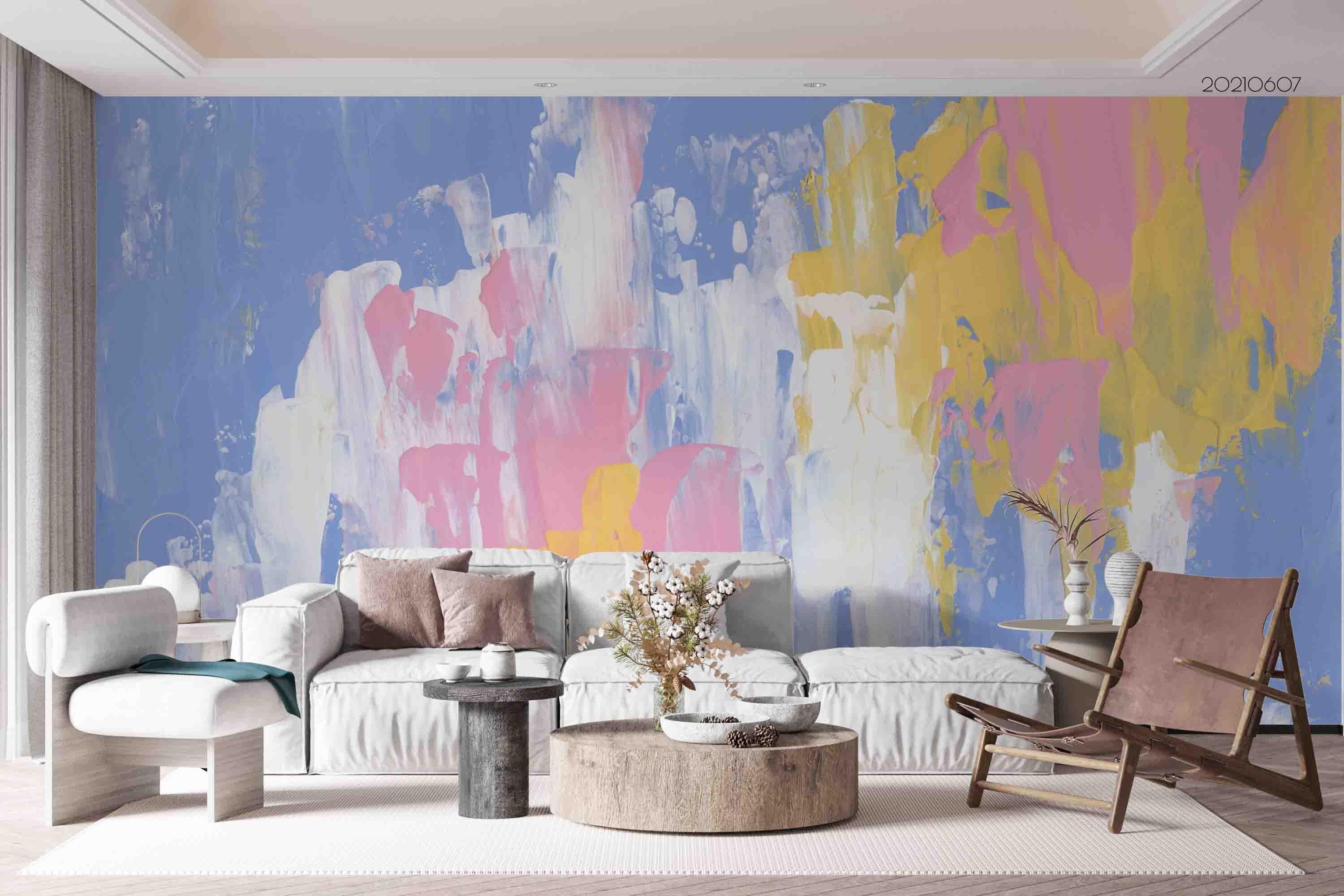 3D Abstract Color Palette Oil Painting Wall Mural Wallpaper SWW637- Jess Art Decoration