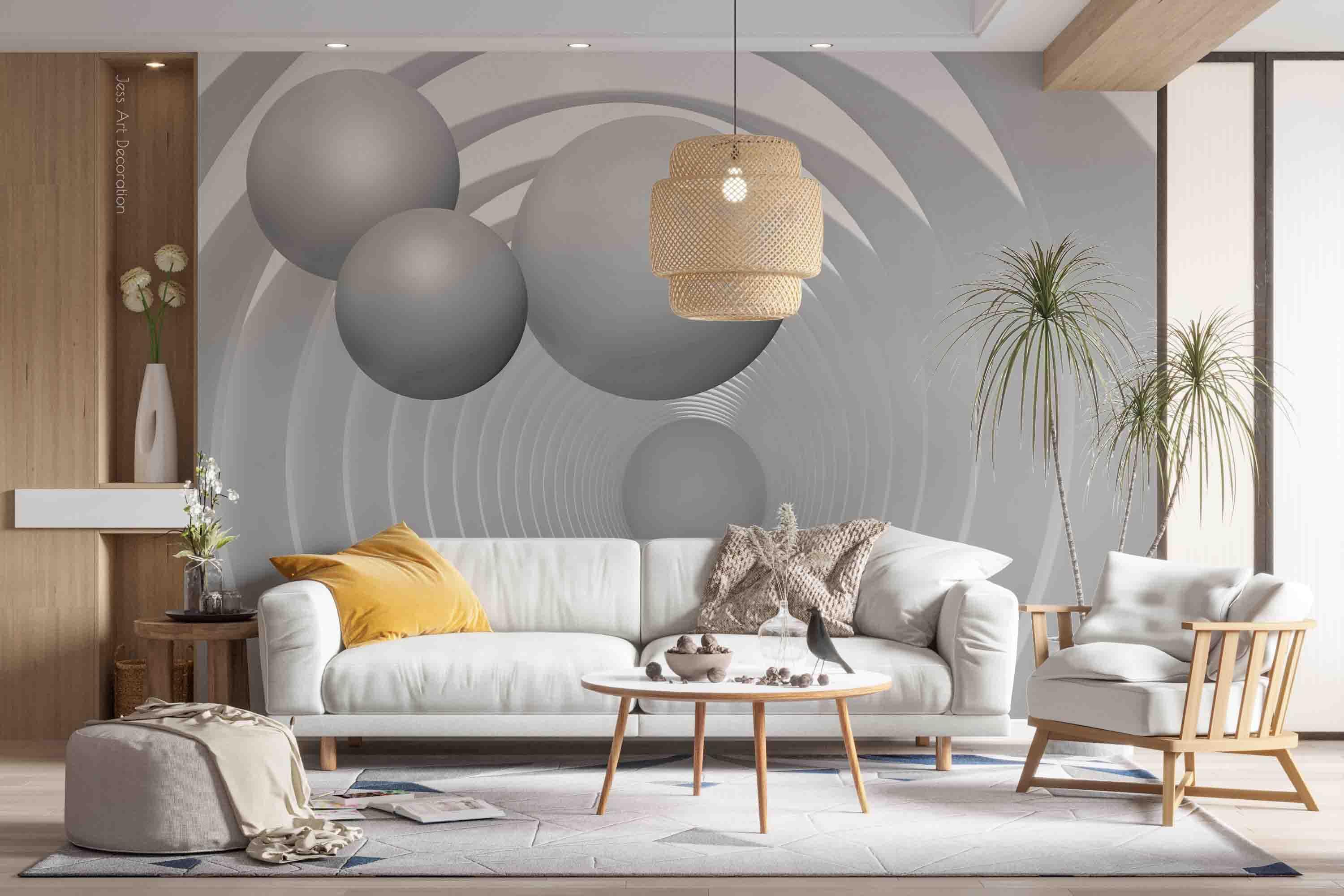 3D Space Sphere Tunnel Wall Mural Wallpaper sww  98- Jess Art Decoration