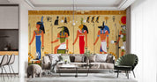 3D Egypt Myth Figures Egyptian mythology figure mural wall mural wallpaper for dining room - view 4