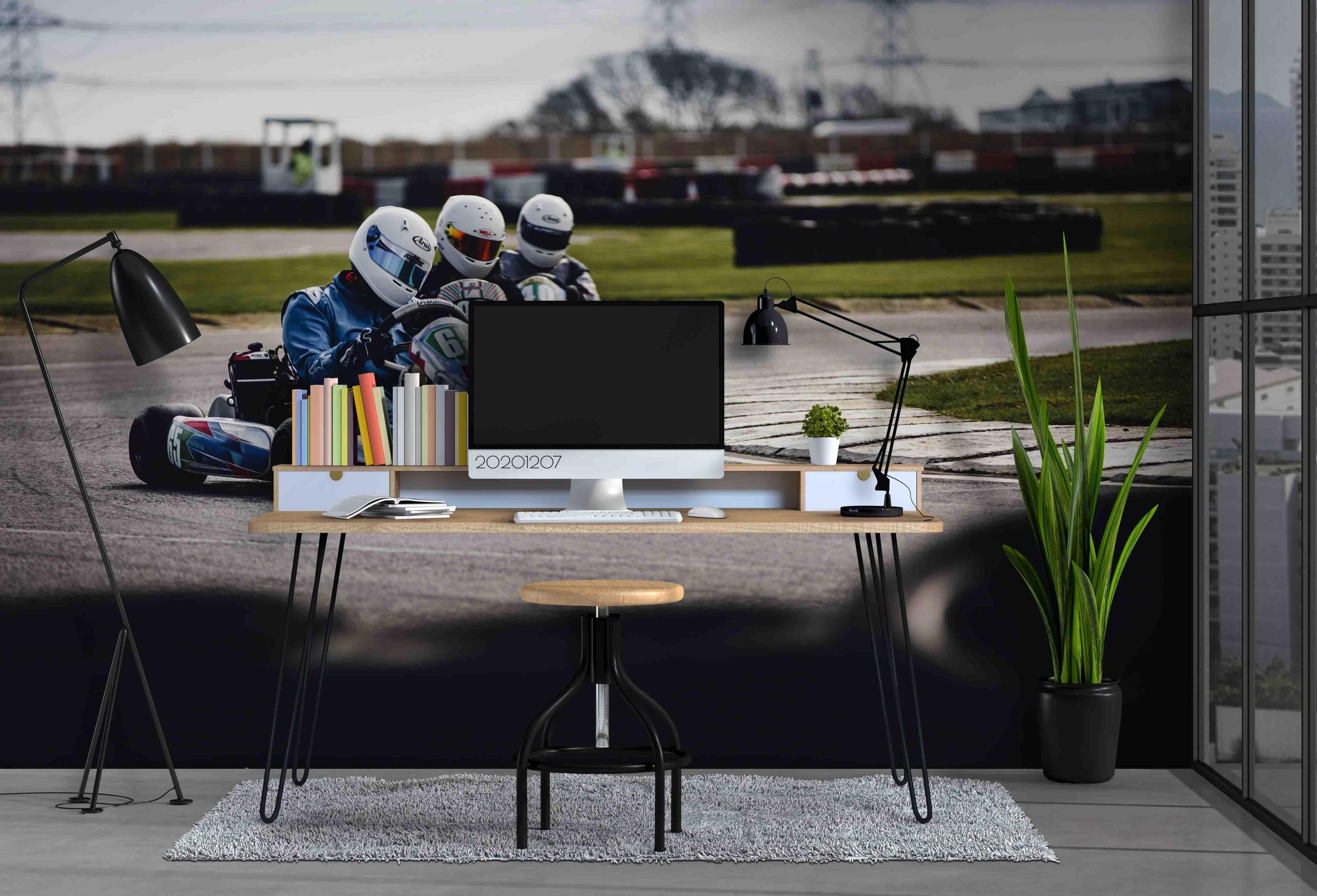 3D Racing Car Track Vehicle Driver Background Wall Mural Wallpaper LXL- Jess Art Decoration