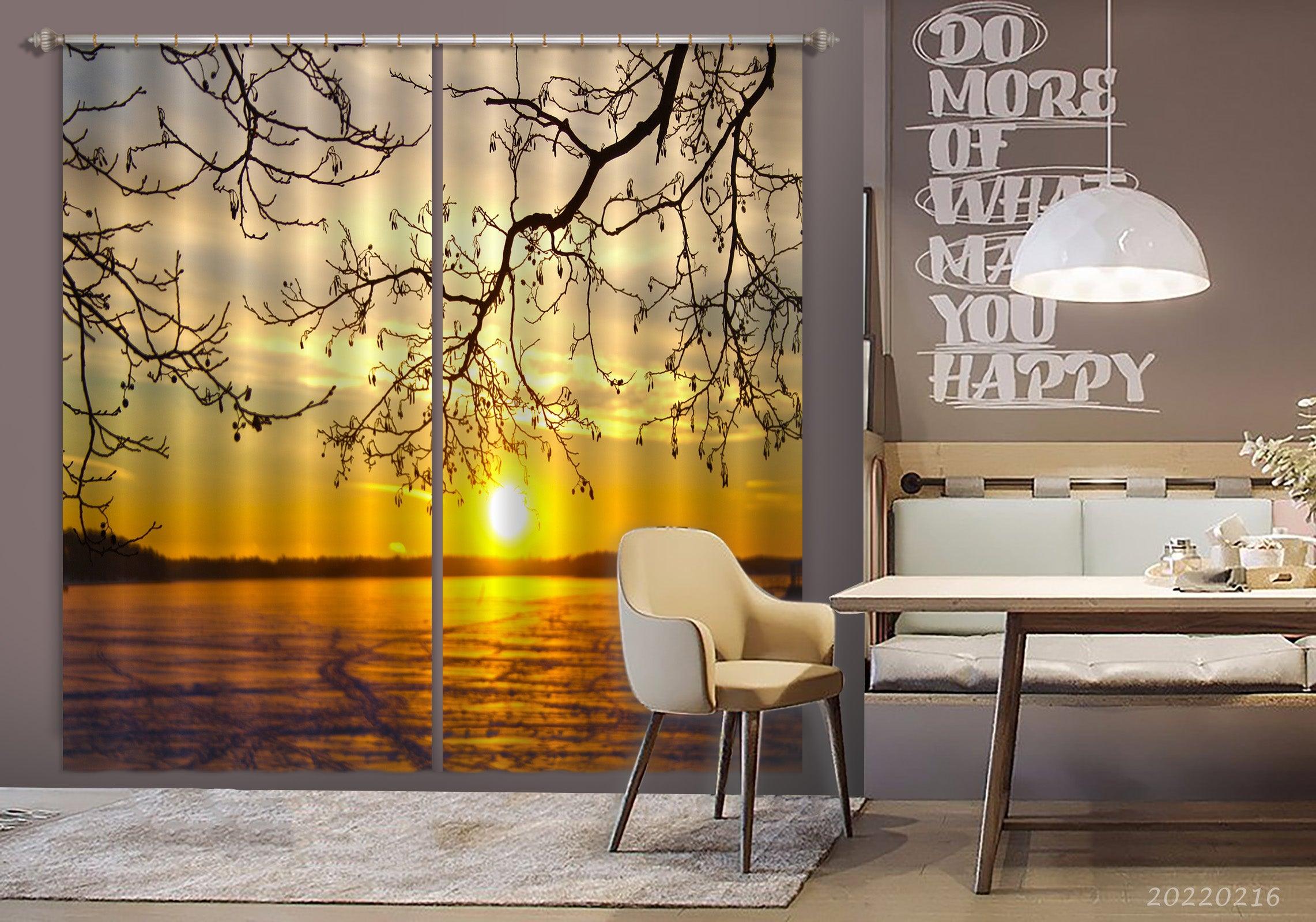 3D Woods Night Stars Colorful Sky Curtains and Drapes GD 2098- Jess Art Decoration