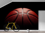 Basketball Black Basketball Wallpaper basketball wall mural for bedroom, gym or sports room