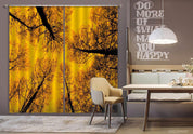 3D Tree Branch Yellow Sunset Curtains and Drapes GD 3472- Jess Art Decoration