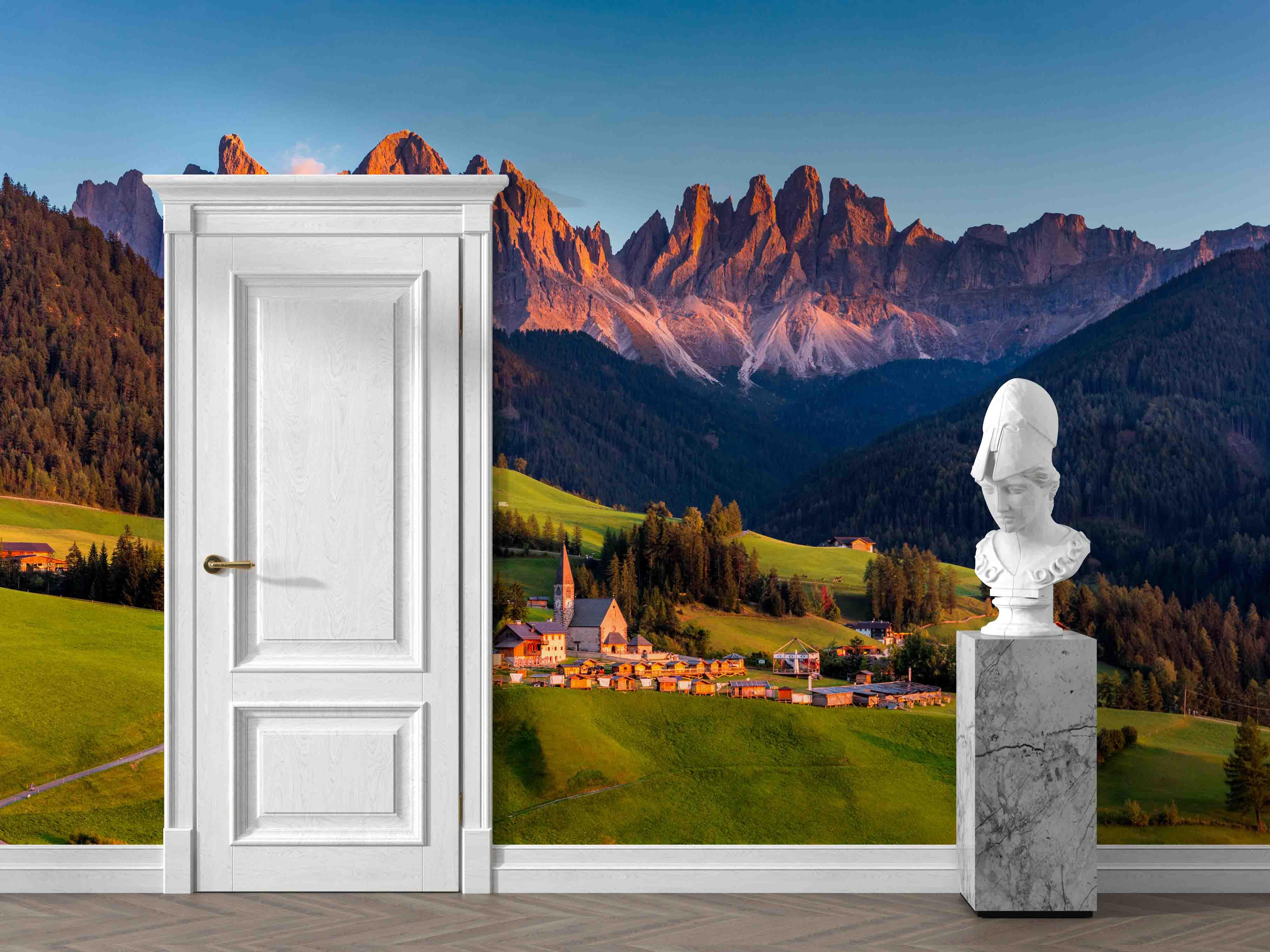 3D Santa Maddalena Tyrol Wall Mural Wallpaper LQH 175- Jess Art Decoration