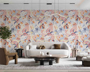 3D Watercolor Tropical Leaves Floral Colorful Wall Mural Wallpaper GD 21- Jess Art Decoration