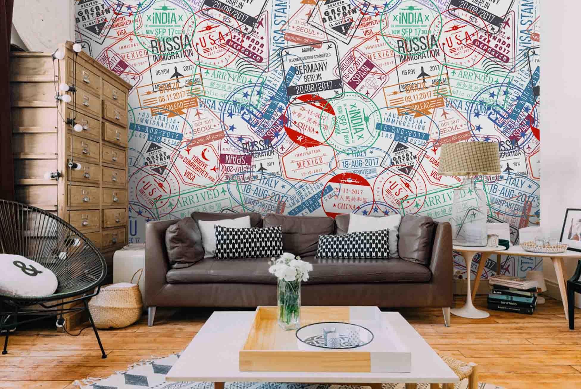 3D Postmark Wall Mural Wallpaper 58- Jess Art Decoration