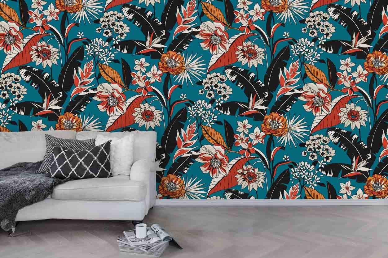 3D Floral Leaves Wall Mural Wallpaper 87- Jess Art Decoration